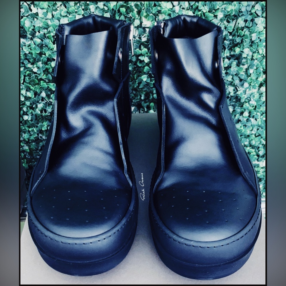 RICK OWENS ISLAND DUNK SNEAKERS SS15 IN BLACK/BLACK BB, EU46 US13 (BRAND NEW)